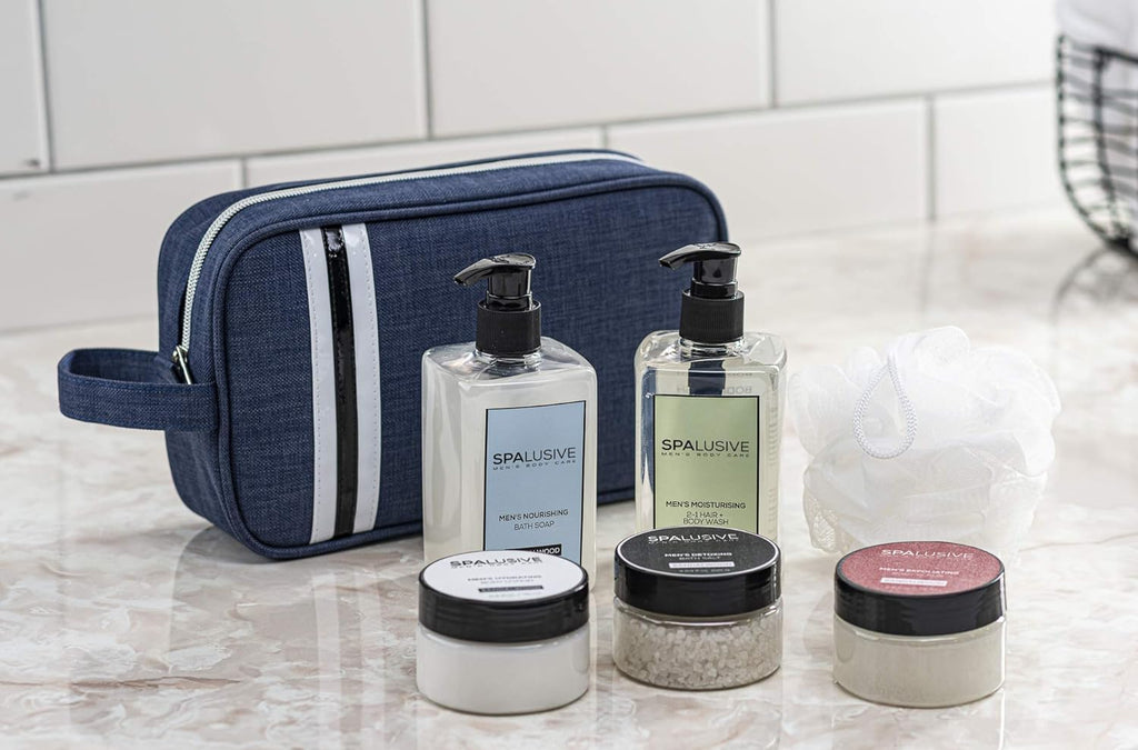 "Ultimate Men's Spa Experience - Exquisite Gift Set for Him - Perfect for Holidays, Birthdays, and Father's Day - Indulge in the Irresistible Scent of Fresh Sandalwood"
