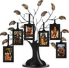 "Stunning Bronze Family Tree Picture Frame Set - Includes 6 Hanging Frames, Adjustable Ribbon Tassels, and a Charming 2X3 Frame - Perfect for Showcasing Your Loved Ones - 12" Tall"