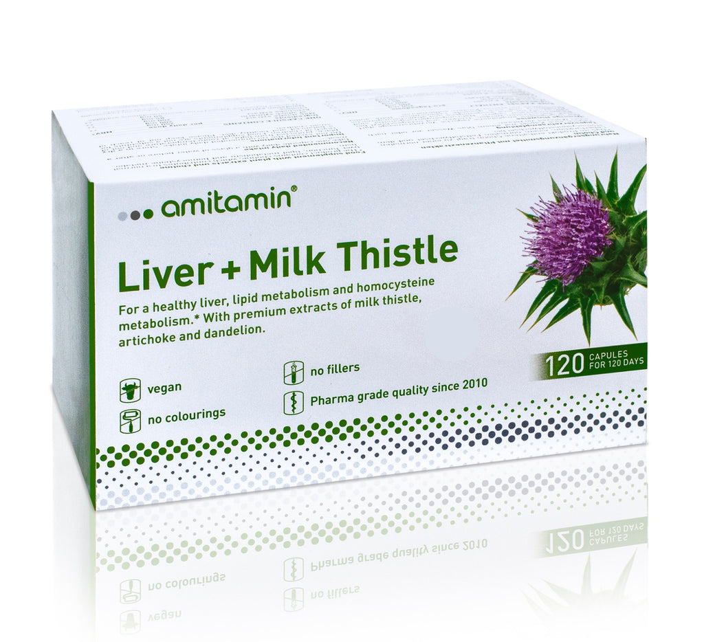 أميتامين® كبد + شوك الحليب - يدعم صحة الكبد (تكفي 120 يومًا)