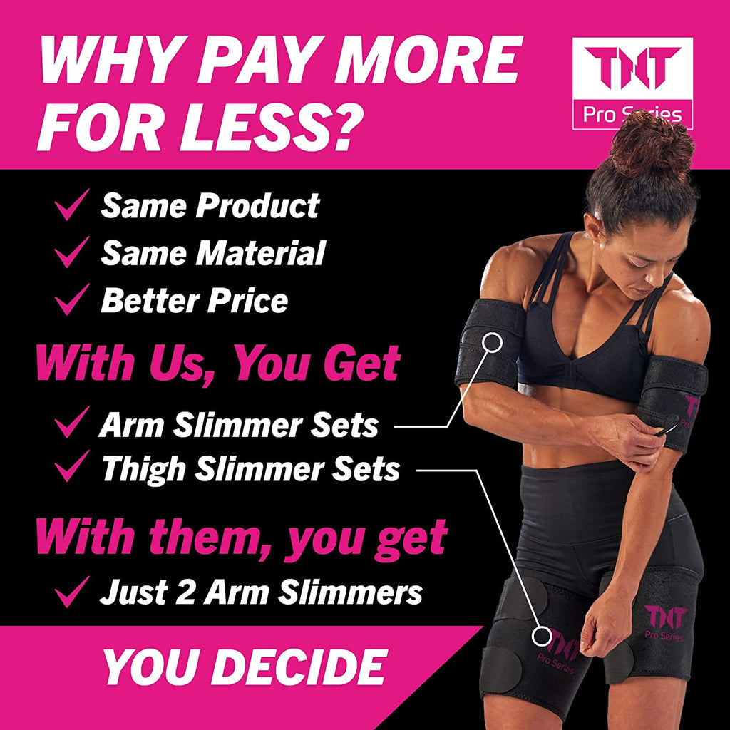 TNT Pro Series Arm Trimmers, Thigh Trimmer for Women/Men, Arm Slimmers & Thigh Sweat Bands for Women, Arm and Thigh Trimmers