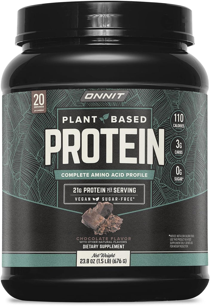 ONNIT Plant-Based Protein - Chocolate (20 Servings Tub)