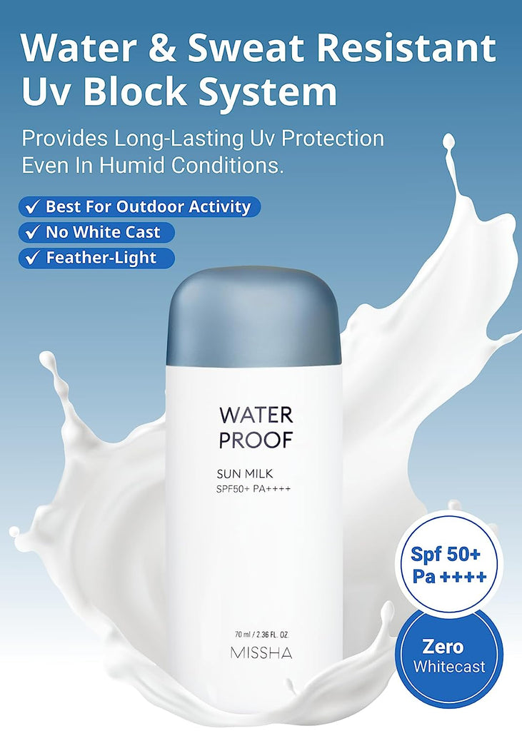[MISSHA] All-Around Safe Block Waterproof Sun Milk SPF50+ PA+++ 70Ml Cream