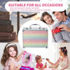 "Hot Sugar Makeup Kit: The Ultimate Cosmetic Gift Set for Women and Teen Girls - Complete with a Stunning Rainbow Train Case, Vibrant Eyeshadow Palette, Blush, Lipstick, and More!"