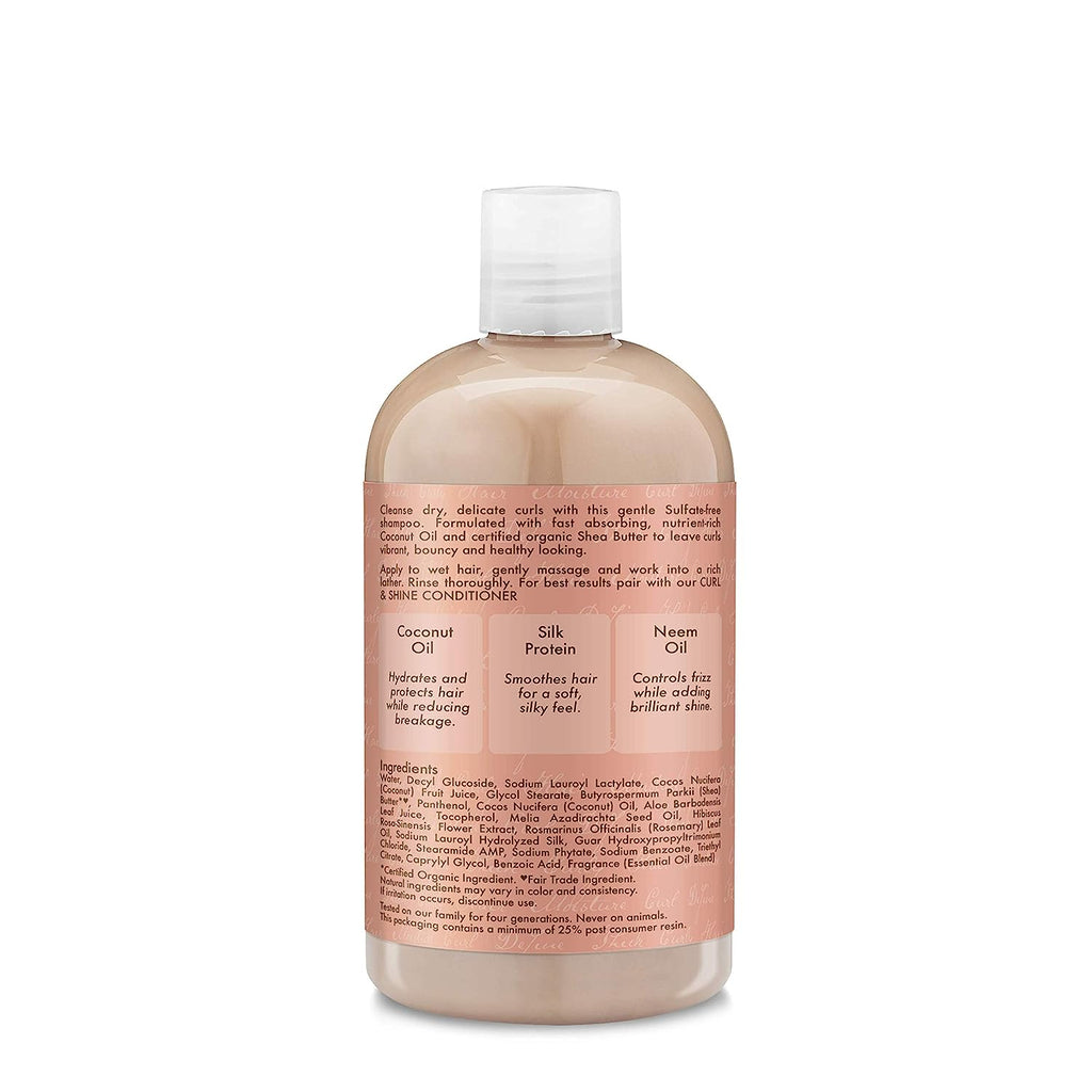 Shea Moisture Shampoo and Conditioner Set, Coconut and Hibiscus Curl & Shine 13-Oz Ea Bundled with Curl Enhancing Smoothie 12-Oz. Curly Hair Products with Coconut Oil, Vitamin E & Neem Oil - Free & Fast Delivery