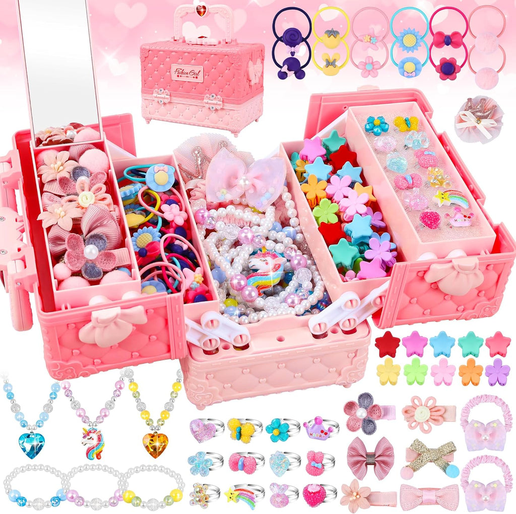 "Ultimate Glamour Kit for Little Princesses - 66 Piece Washable Makeup Set for Hours of Pretend Play, Perfect Christmas & Birthday Gift for Girls Ages 3-9+"