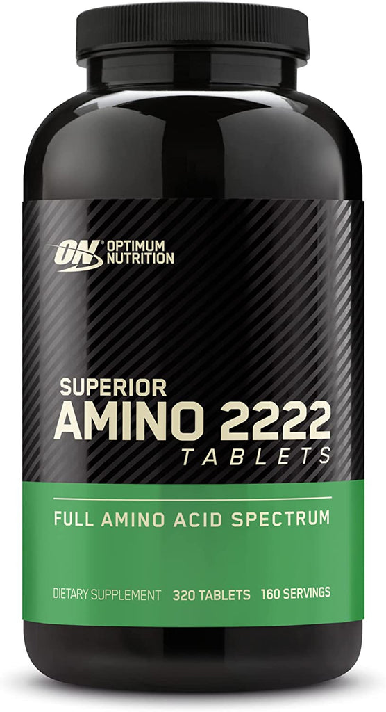 Optimum Nutrition Superior Amino 2222 Tablets, Complete Essential Amino Acids, Eaas, 320 Count - Free & Fast Delivery