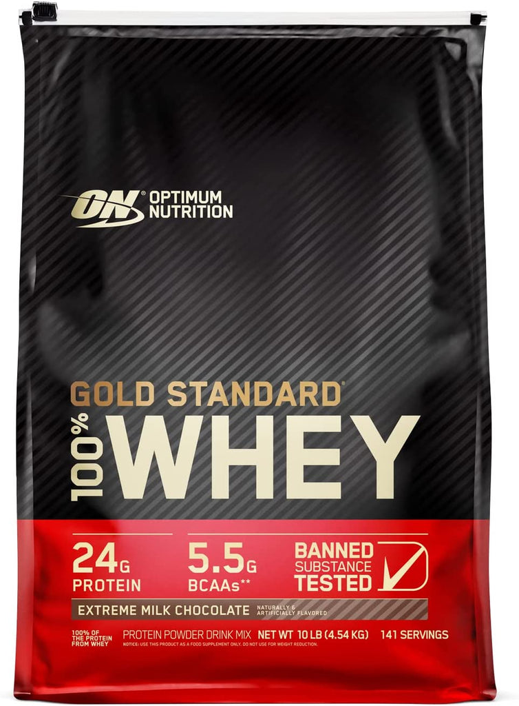 Optimum Nutrition Gold Standard 100% Whey Protein Powder, Extreme Milk Chocolate, 2 Pound (Packaging May Vary) - Free & Fast Delivery