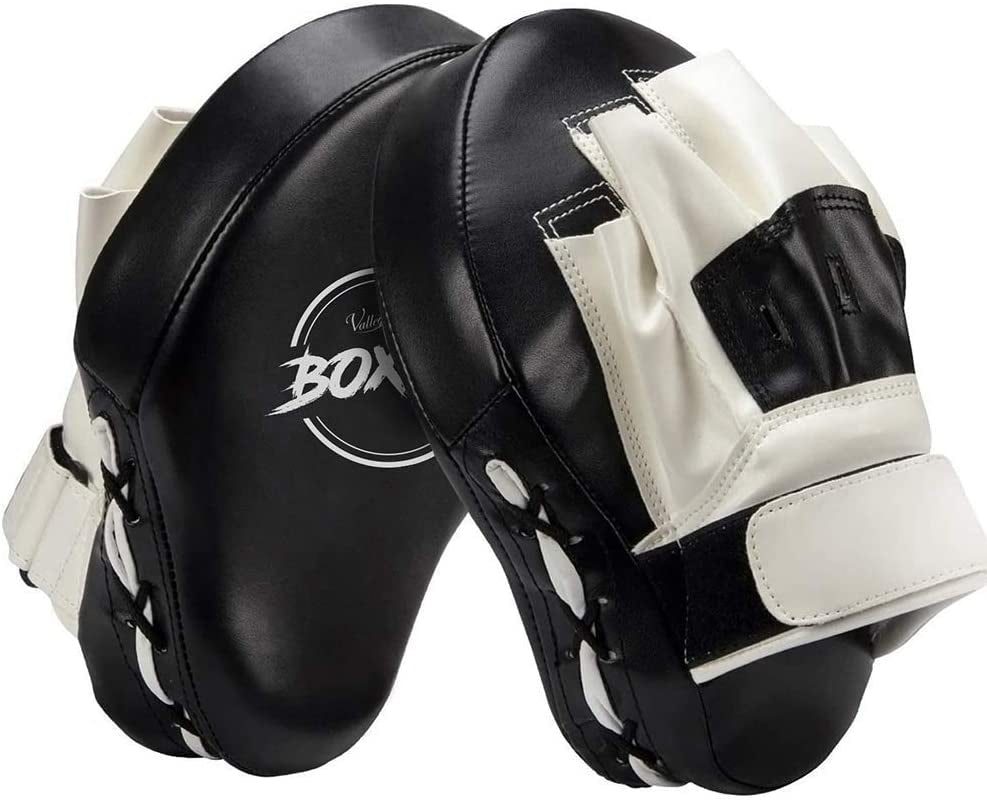 Valleycomfy Boxing Curved Focus Punching Mitts- Leatherette Training Hand Pads