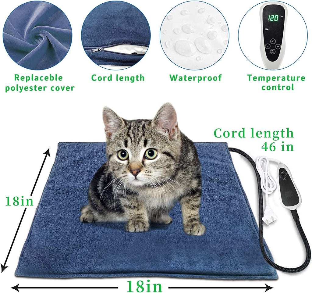 Great Choice Products Pet Heating Pad Dog Cat Electric Heated Mat  Waterproof Adjustable Temperature