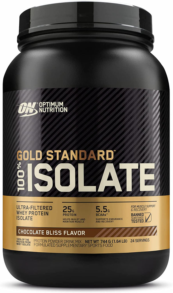 Gold Standard 100% Isolate, Chocolate Bliss, 1.64 Lb (744 G), Optimum Nutrition
