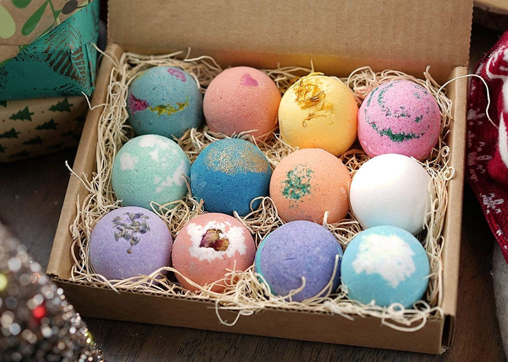 "Ultimate Bath Bliss: 12 Luxurious Handmade Bath Bombs, Shea & Coco Butter Moisturize, Perfect for a Relaxing Spa-like Experience. Ideal Birthday or Mother's Day Gift for Her/Him, Wife, Girlfriend"
