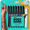 "Express Yourself with BIC Bodymark Temporary Tattoo Markers - Vibrant Colors, Flexible Brush Tip, Skin-Safe Formula - 8-Pack"