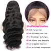 Pizazz 13X4 Lace Front Wigs Human Hair Pre Plucked with Baby Hair 150% Density Brazilian Body Wave Human Hair Wigs for Black Women 9A Glueless Lace Frontal Wigs Natural Color (20 Inch)