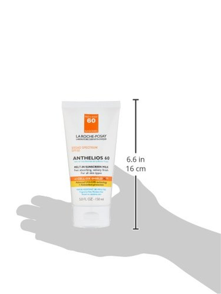 La Roche-Posay Anthelios Melt-In Milk Body & Face Sunscreen SPF 60, Oil Free Sunscreen for Sensitive Skin, Sport Sunscreen Lotion, Sun Protection & Sun Skin Care, Oxybenzone Free