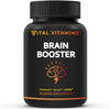 Vital Vitamins Brain Supplements for Memory & Focus - Brain Booster Nootropic - Brain Support for Concentration & Brain Fog - with Ginkgo Biloba, DMAE, Vitamin B12 - Energy Pills - 30-Day Supply