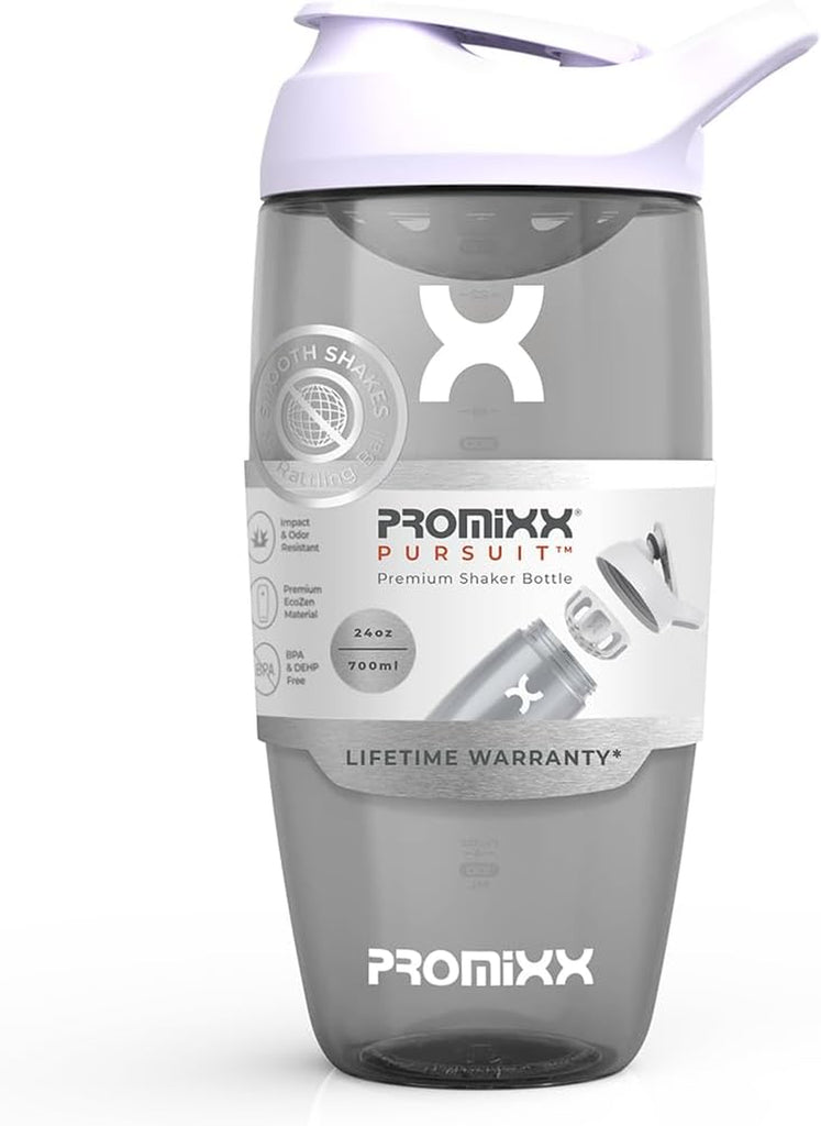 "Ultimate Protein Powerhouse: Promixx PURSUIT Gym Protein Shaker Bottle - Unleash Your Fitness Potential with Premium Sports Blender Bottles for Delicious Protein Mixes and Supplement Shakes - Effortless Cleaning, Unbreakable Protein Shaker Cup"