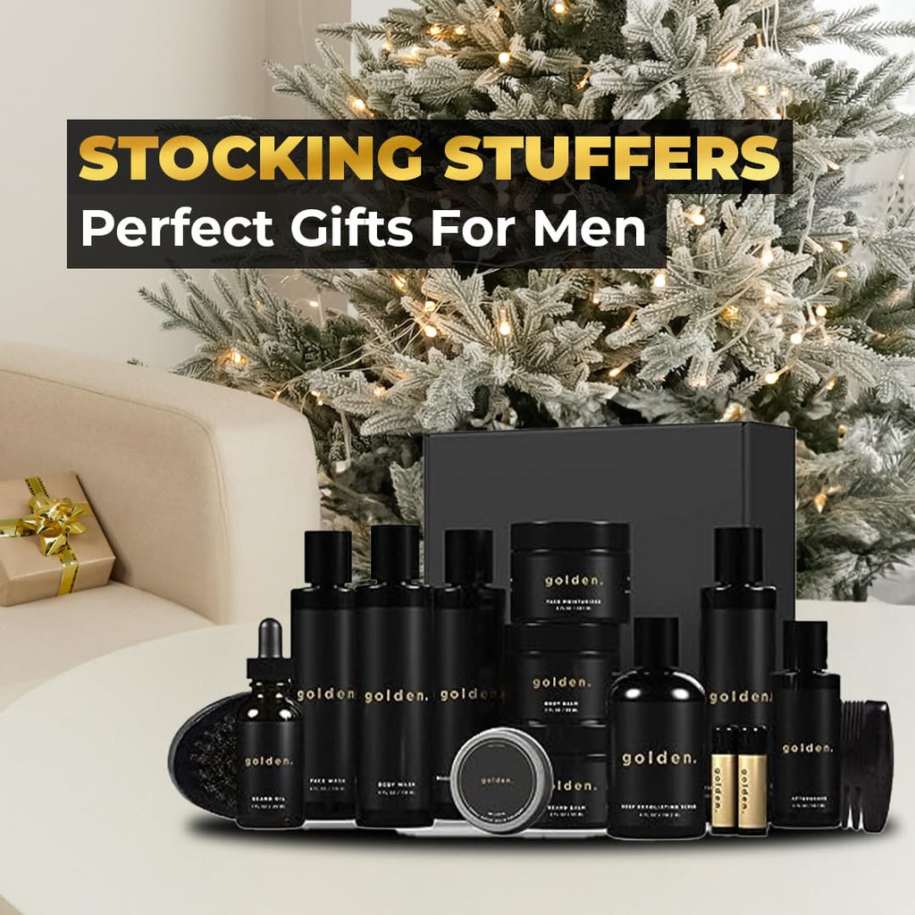 "Ultimate Men's Grooming Set for Christmas - Luxurious Care for Face, Body, and Beard - Complete with Beard Oil, Face & Body Wash, Shampoo, Balm, Moisturizer, Scrub, and More!"