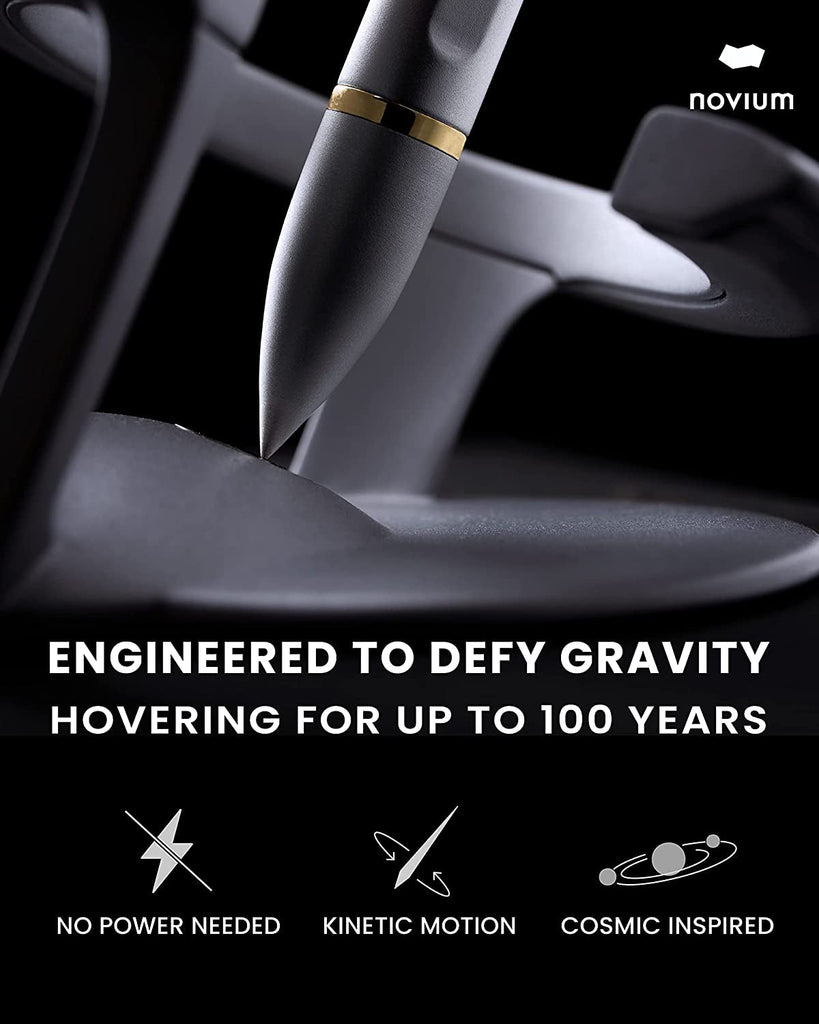 "Introducing the Novium Hoverpen Interstellar Edition: The Ultimate Futuristic Luxury Pen Crafted with Aerospace Alloys for a Sleek Desk Aesthetic. 