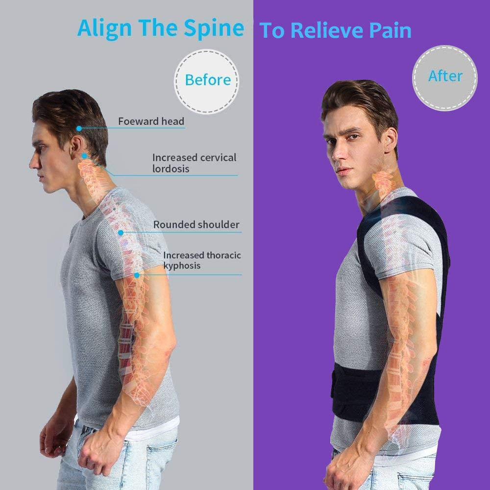 Back Brace Posture Corrector for Women and Men Back Lumbar Support Shoulder Posture Support for Improve Posture Provide and Back Pain Relief