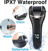 "Get Silky Smooth Feet with our Waterproof Electric Callus Remover - Rechargeable, Professional Pedicure Kit with 19-in-1 Foot File Care Tools, 3 Roller Heads, 2 Speeds, Battery Display - Say Goodbye to Cracked Heels and Dead Skin!"