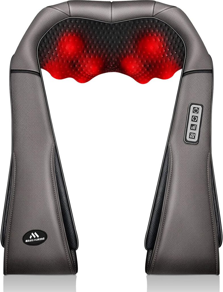 "Ultimate Heat Therapy Massager - Unwind and Rejuvenate with Powerful Deep Tissue Kneading for Neck, Back, Shoulders, Waist, and Feet - Shiatsu Full Body Massage, Perfect Relaxation Gift for Loved Ones"