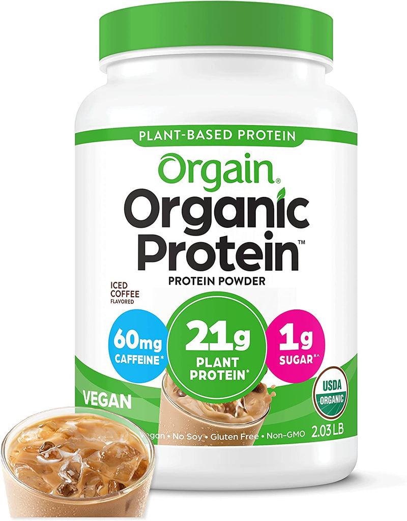Orgain Organic Unflavored Vegan Protein Powder, Natural Unsweetened - 21G of Plant Based Protein, Non Dairy, Gluten Free, No Sugar Added, Soy Free, Non-Gmo, 1.59 Lb (Packaging May Vary)