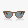 Ray-Ban Meta - Headliner (Standard) Smart Glasses - Shiny Caramel Transparent, Teal Blue