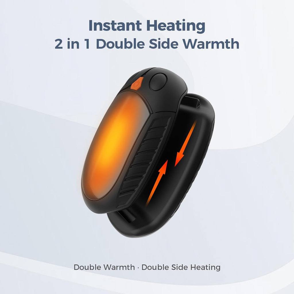 Hand Warmers Rechargeable 2 Pack, AI Temperature Control Pocket Size Electric Handwarmers, Quick Charge Portable Hand Warmer Great Gift for Christmas Outdoors, Hunting, Golf, Camping