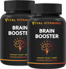 Vital Vitamins Brain Supplements for Memory & Focus - Brain Booster Nootropic - Brain Support for Concentration & Brain Fog - with Ginkgo Biloba, DMAE, Vitamin B12 - Energy Pills - 30-Day Supply