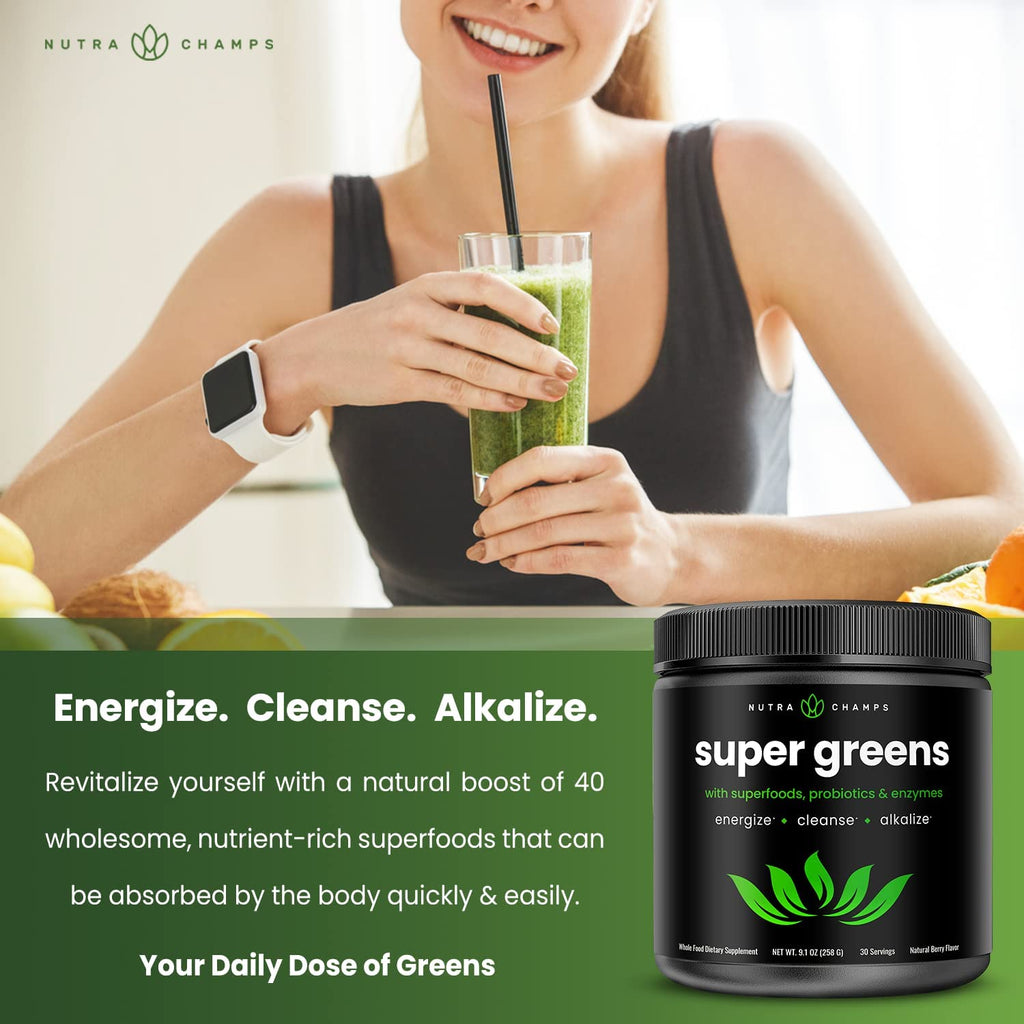 Amazing Grass Greens Blend Detox & Digest: Smoothie Mix, Cleanse with Super  Greens Powder, Digestive Enzymes & Probiotics, Clean Green, 30 Servings