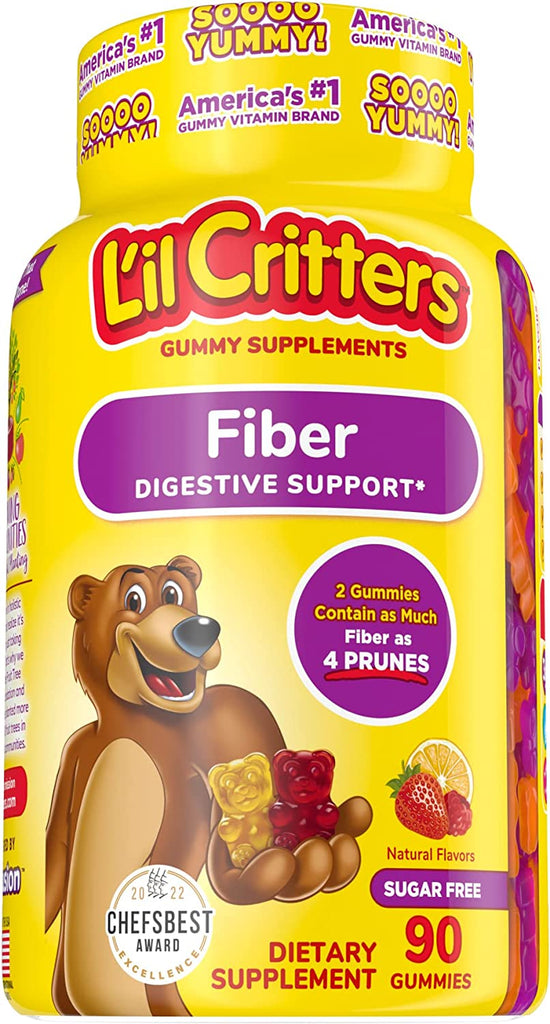 "L'il Critters Kids Fiber Gummy Bears Dietary Supplement, 90 Count"