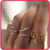 "Boho Chic Rhinestone Stackable Rings: Trendy Sets for Fashionable Teens, Girls, and Women"