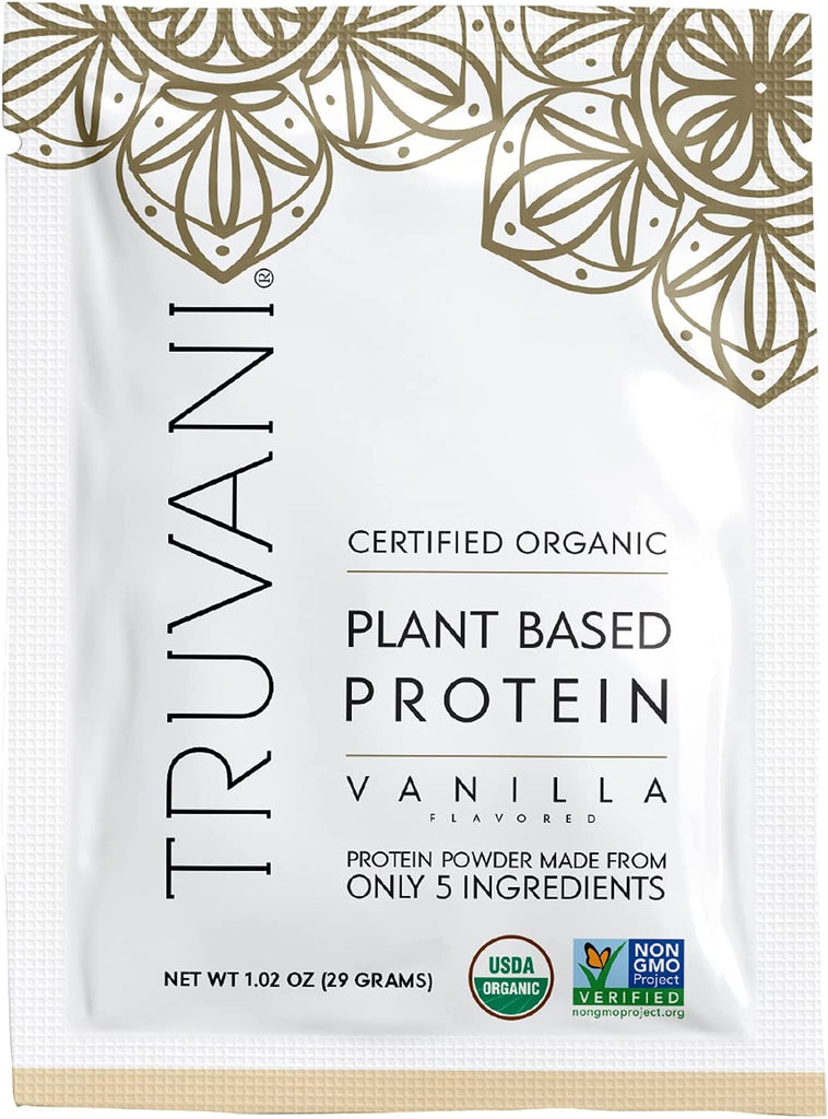 Truvani Plant Based Protein Powder - Banana Cinnamon USDA Certified Organic Protein Powder - Vegan, Non-Gmo, Dairy, Soy & Gluten Free (1Pk, 20 Servings)