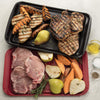 "Enhance Your Grilling Experience with Cuisinart CPK-200 Grilling Prep and Serve Trays - Stylish Black and Red Design, Generous Size of 17 X 10.5 inches!"