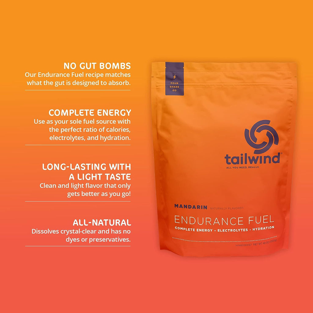 "Fuel Your Endurance with Tailwind Nutrition Mandarin Orange - 50 Servings of Hydration, Electrolytes, and Calories! Non-GMO, Soy-Free, Dairy-Free, Gluten-Free, and Vegan-Friendly!"