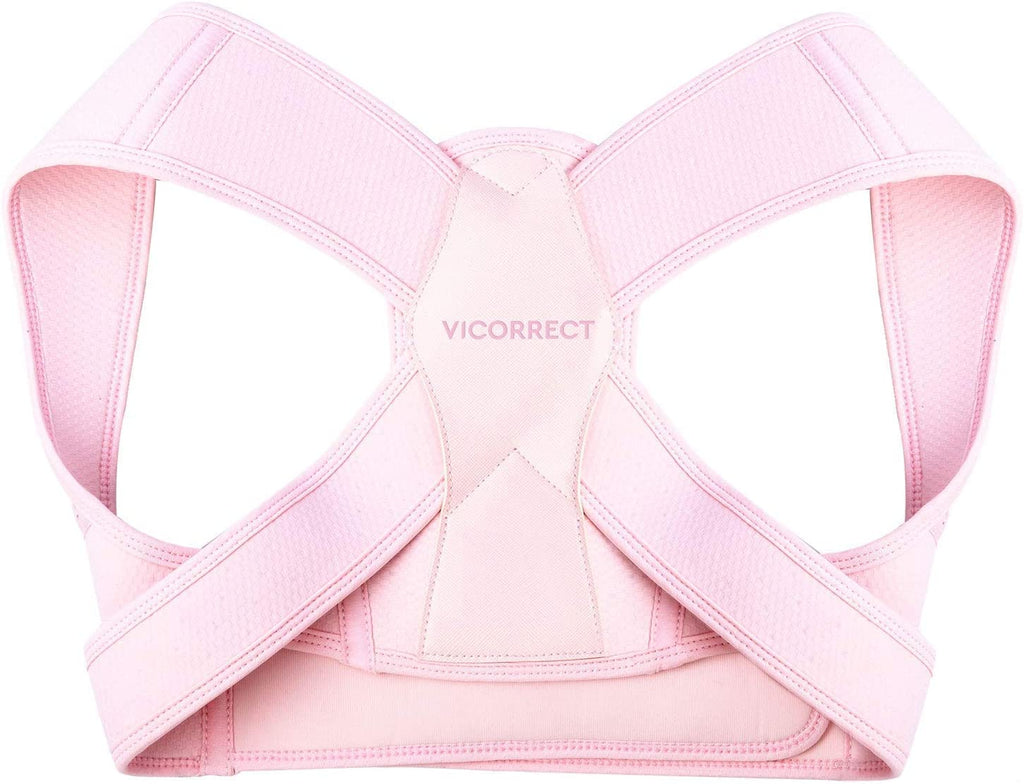 Posture Corrector for Women and Men, Vicorrect Adjustable Upper Back Brace for Clavicle Support and Providing Pain Relief from Neck, Shoulder, and Upper Back S-M (25"-35")