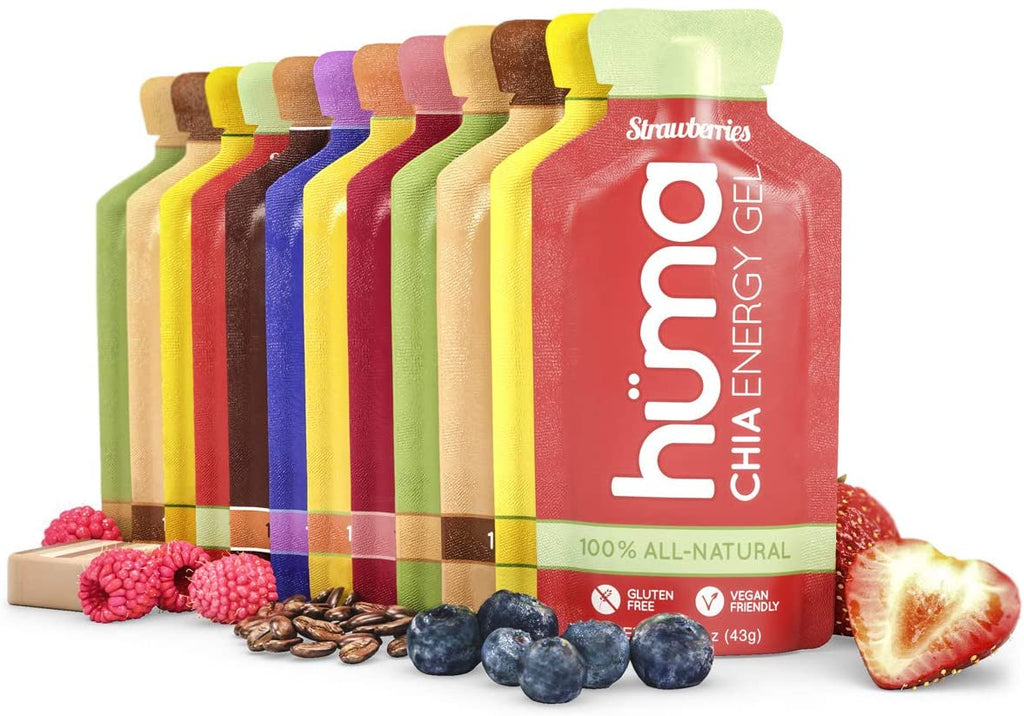 "Fuel Your Endurance with Huma Chia Energy Gel Variety Pack - Gentle on the Stomach, Energize with Real Food Energy Gels!"