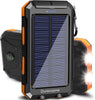 "Ultimate Outdoor Power Solution: Durecopow Solar Charger - 20000mAh Waterproof Power Bank with Dual USB Ports, LED Flashlight, and Compass - Never Run Out of Power on Your Adventures! (Blue)"