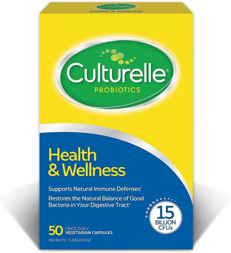 Culturelle Health & Wellness Daily Probiotic for Women & Men, 50 Count, 15 Billion Cfus & a Proven-Effective Probiotic Strain Support Your Immune System, Gluten Free, Soy Free, Non-Gmo - Free & Fast Delivery