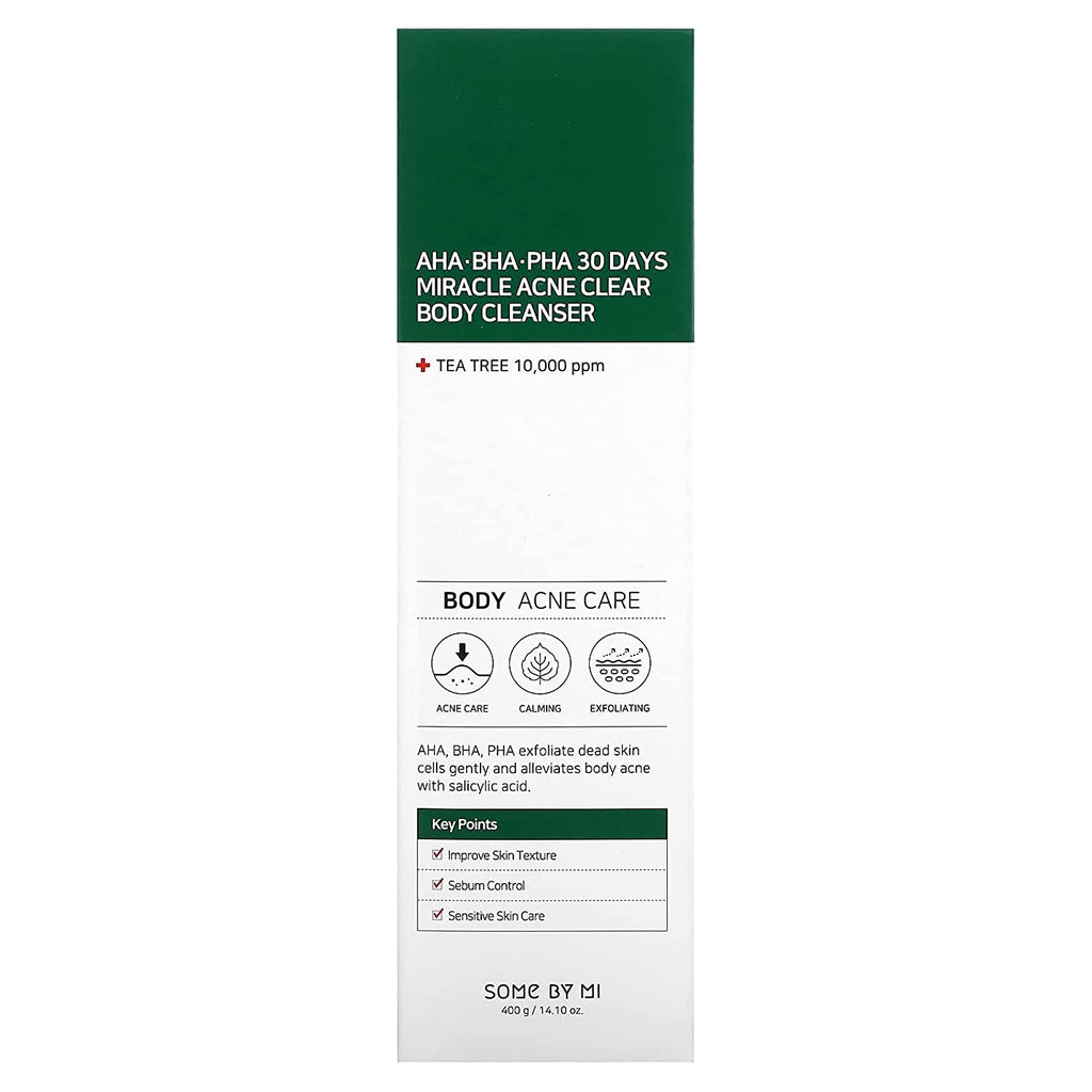 SOME by MI AHA BHA PHA 30 Days Miracle Acne Clear Body Cleanser - 13.5Oz, 400Ml - Skin Soothing and Exfoliating Effect - Clearing Out Sebum and Dead Cells - Body Skin Care - Free & Fast Delivery - Free & Fast Delivery