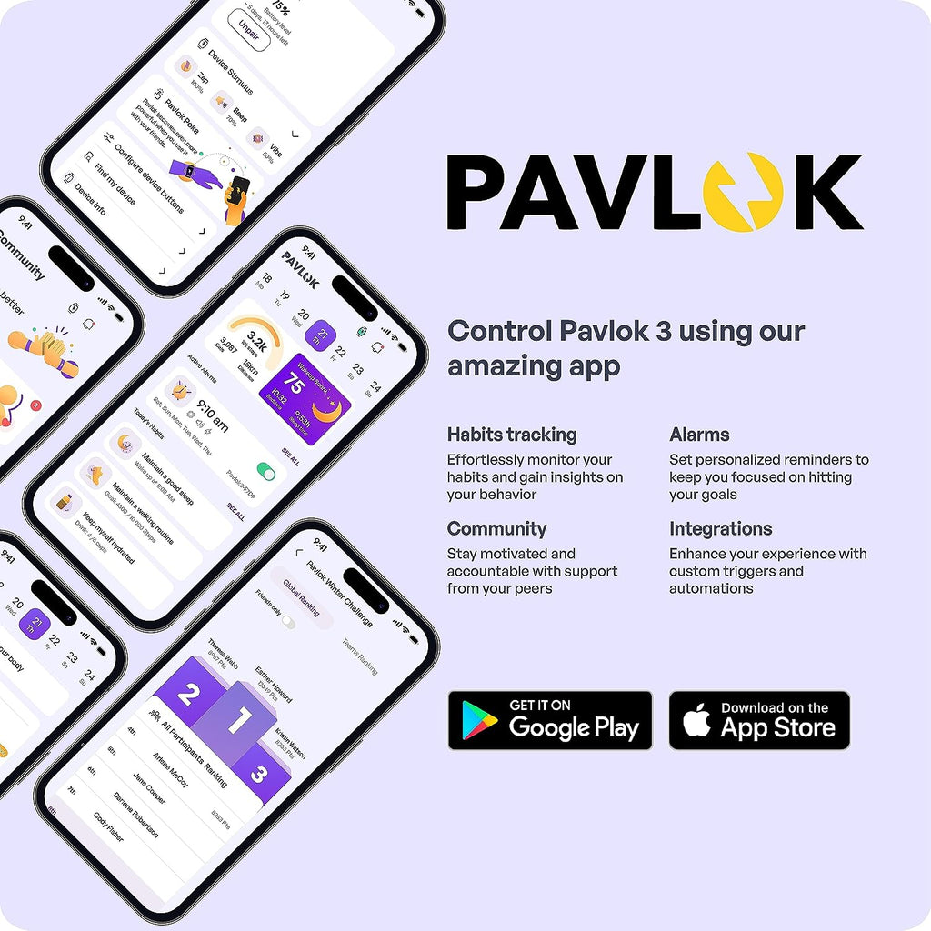 Pavlok 3 – a Personal Life Coach on Your Wrist – Practice Mindfulness and Build Good Habits – Track Your Steps, Activity, and Sleep Patterns! (Sports Edition)