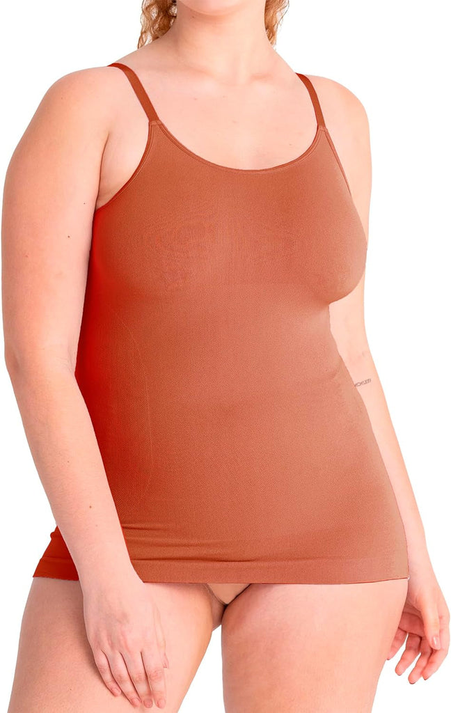 "Flawless Figure: Shape Your Silhouette with SHAPERMINT Womens Scoop Neck Cami - The Ultimate Tummy Control Tank Top for Women"