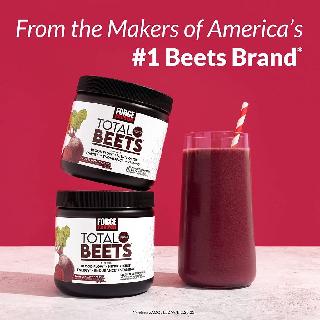 "Boost Your Energy, Stamina, and Heart Health with Force Factor Total Beets Superfood Beet Root Powder - The Ultimate Circulation and Nitric Oxide Support!"
