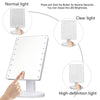 "Illuminate Your Beauty Routine with the KOOKIN Lighted Vanity Makeup Mirror - 16 Led Lights, 180 Degree Rotation, Adjustable Brightness, Battery and USB Powered - Perfect for Your Bathroom Beauty Rituals (White)"