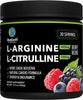 Blueearth Company L-Arginine 5000Mg + L-Citrulline 1000Mg Complex Powder Supplement - Nitric Oxide Booster - Energy & Endurance - Berry Flavored - 300G