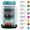 "Boost Your Health with INVIGOR8 Superfood Protein Shake - Gluten-Free Meal Replacement Shake with Immunity Boosters, Probiotics, and Omega 3 (645 Grams) - Indulge in the Delicious French Vanilla Flavor!"