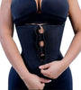 YIANNA Latex Waist Trainer Corsets Zipper Underbust Sport Girdle Hourglass Body Shaper for Women