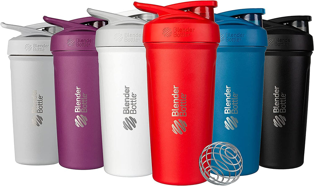 "Stay Hydrated in Style with the Blenderbottle Strada Insulated Stainless Steel Water Bottle - 24-Ounce Plum"