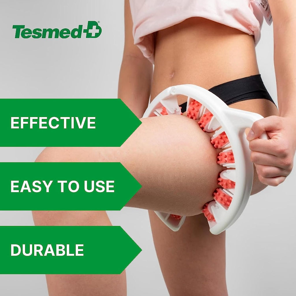 TESMED Cellulite Massager: Clinically Proven Efficacy, Made in Italy, anti Cellulite Massager with Converging & Diverging Roller Technology. Patent-Registered Cellulite Roller for Thighs and Buttocks.