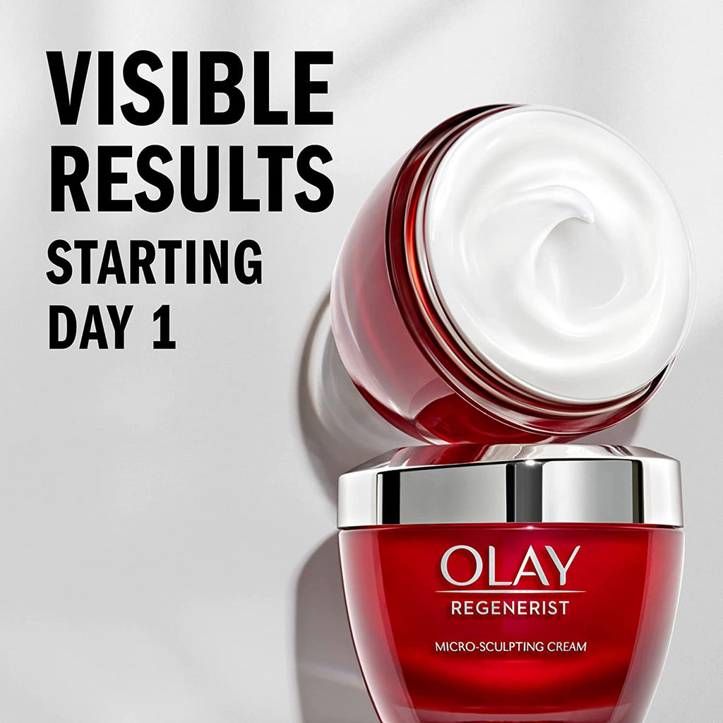 Face Wash by Olay Regenerist Advanced Anti-Aging Pore Scrub Cleanser (5.0 Oz) and Micro-Sculpting Face Moisturizer Cream (1.7 Oz) Skin Care Duo Pack, Total 6.7 Ounces Packaging May Vary